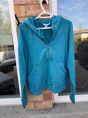 Joy Lab Teal Half-Zip Hoodie